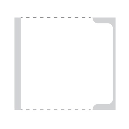 Nevs Intravenous Bag Labels, Thermal Notched, 3" core, 3" x 3", White PNOT-33